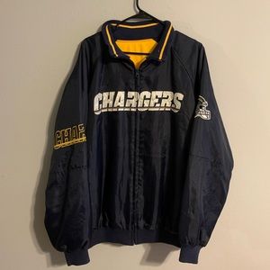 NFL CHARGERS Vintage BOMBER JERSEY JACKET Large size.